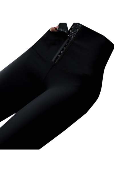 Cashmere shark pants female autumn and winter wear extra thick tight pressure thin leg waist lift buttock Barbie Yoga Leggings  SKSP029 front view